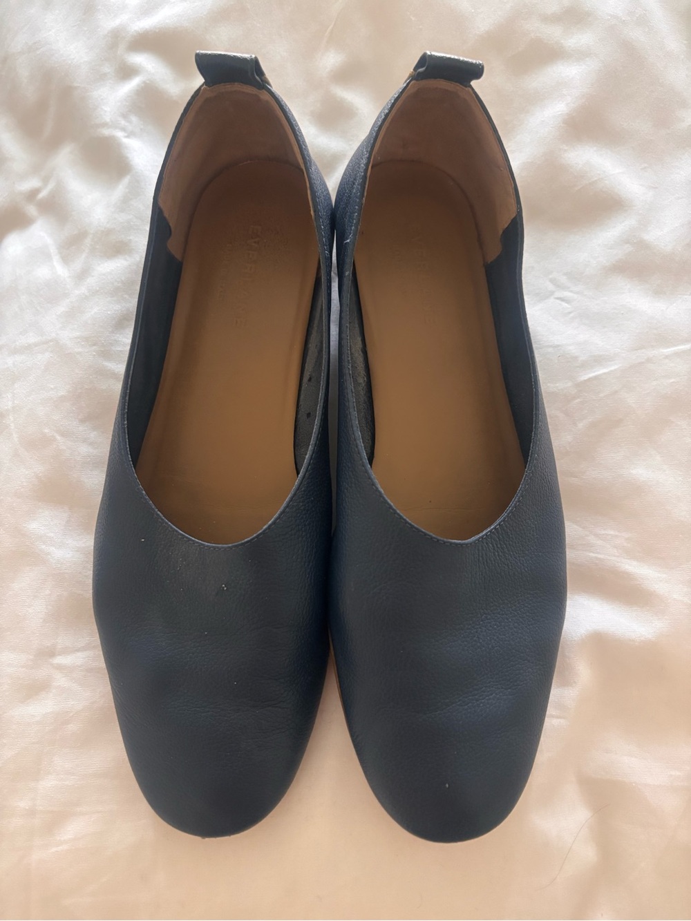 Everlane Day Glove Navy Leather flats, 8 1/2